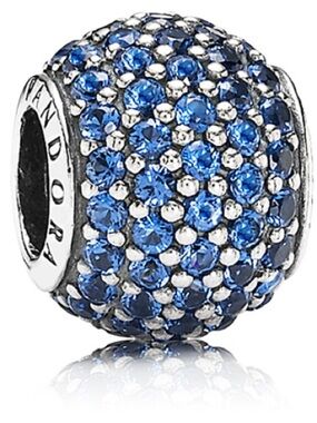 Pandora Blue Pavé Lights Bead Charm 791051NCB (retired)